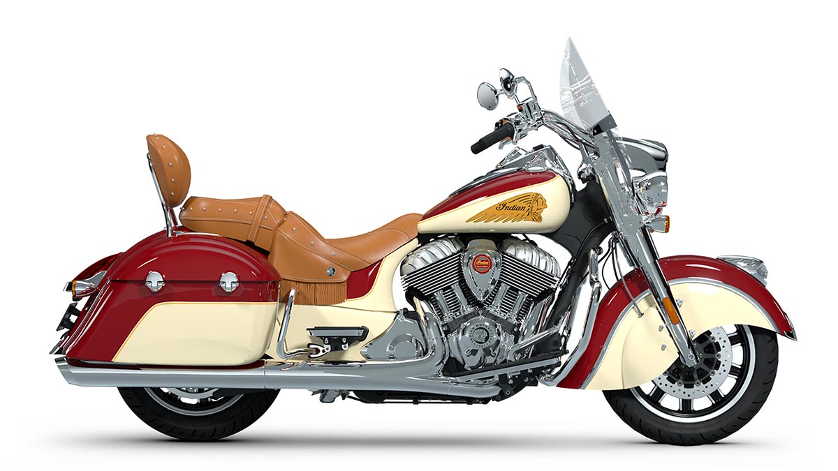  Indian Motorcycle Red/Ivory Cream w/Anniversary Gold Pinstriping