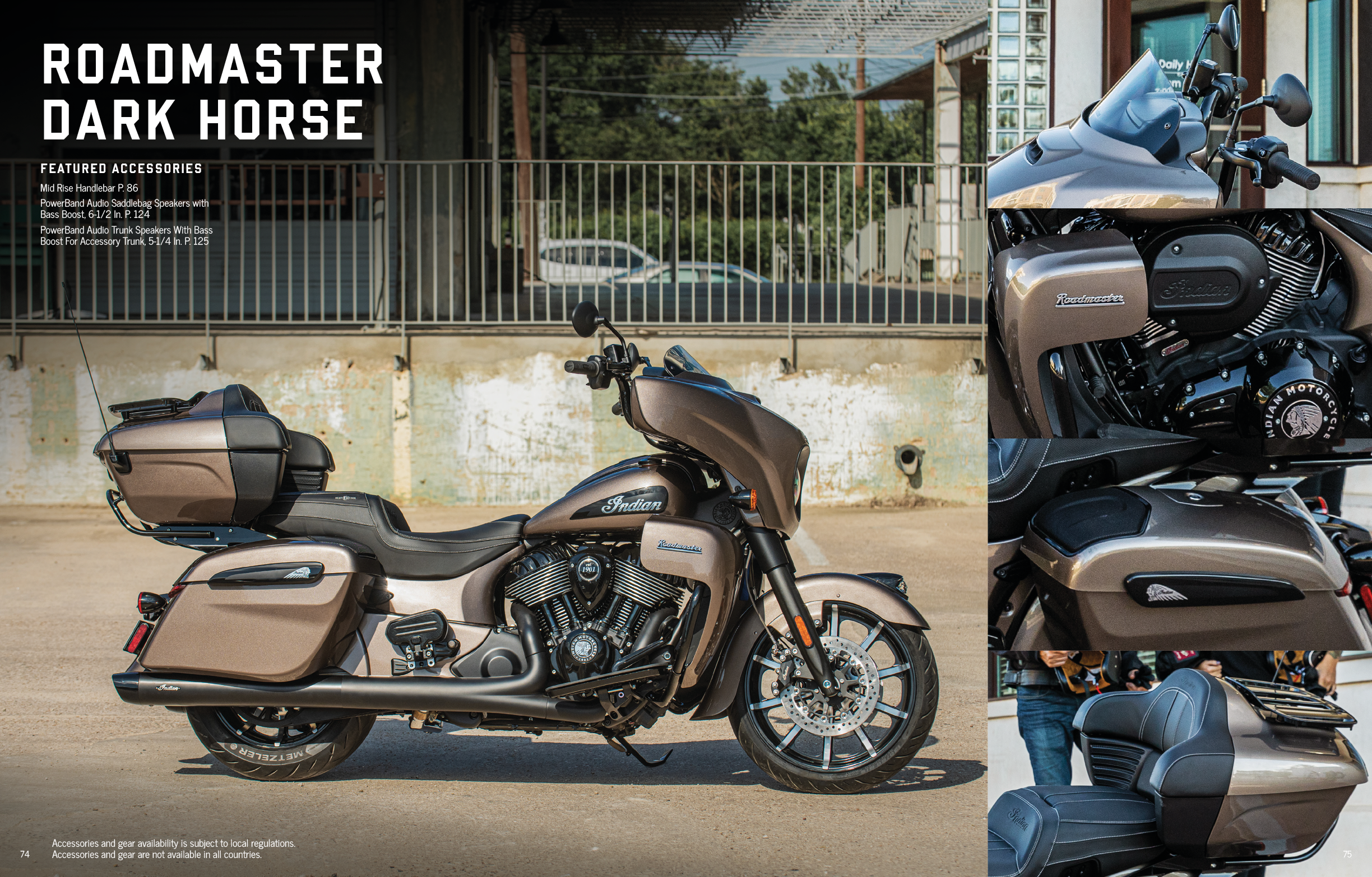 A Harley Davidson motorcycle is shown in a magazine advertisement. AI generated content